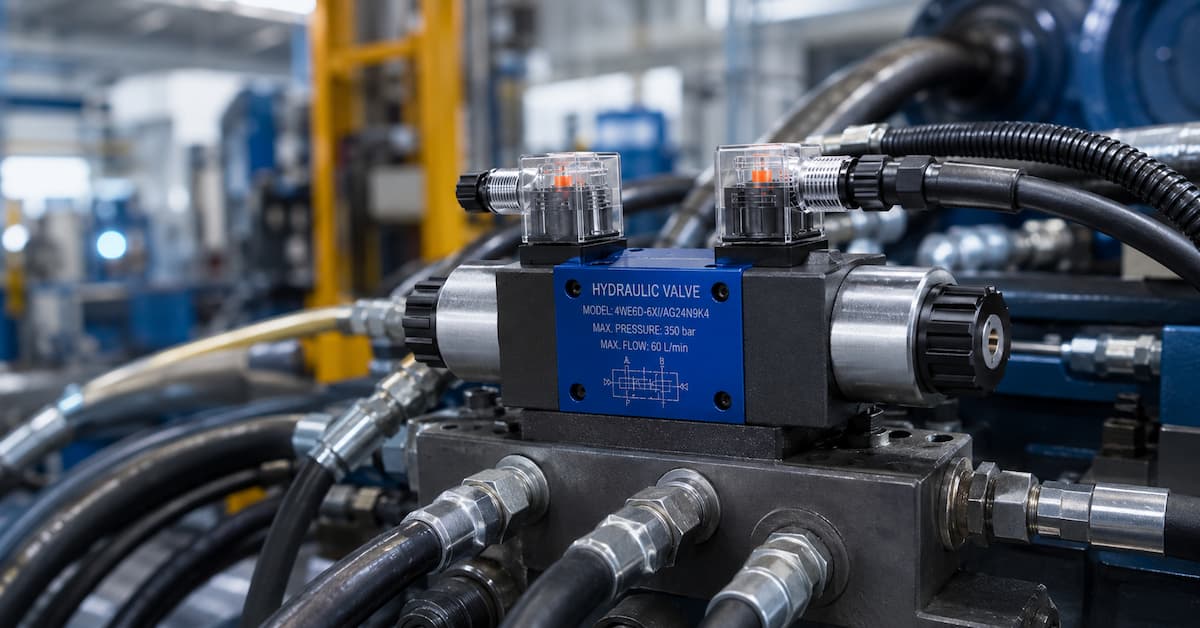 Hydraulic valve for machinery